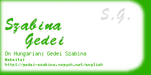 szabina gedei business card